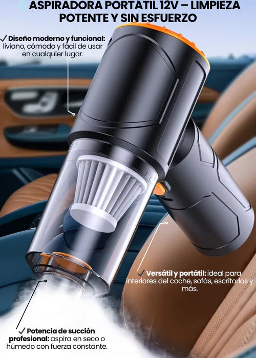 Mini Aspiradora de Auto ¡Tu auto y hogar siempre impecables! 🚗🏠