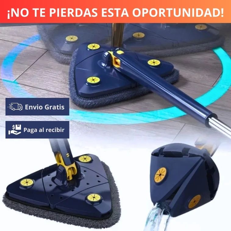 Mopa Triangular 360° ¡No te esfuerces por limpiar!
