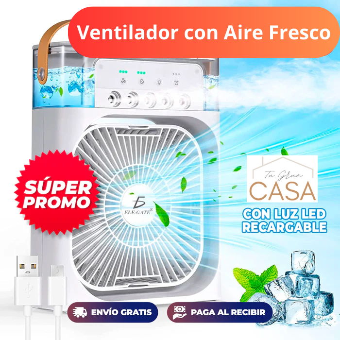 Mini Ventilador Humidificador Portátil ¡Se acabó el calor!