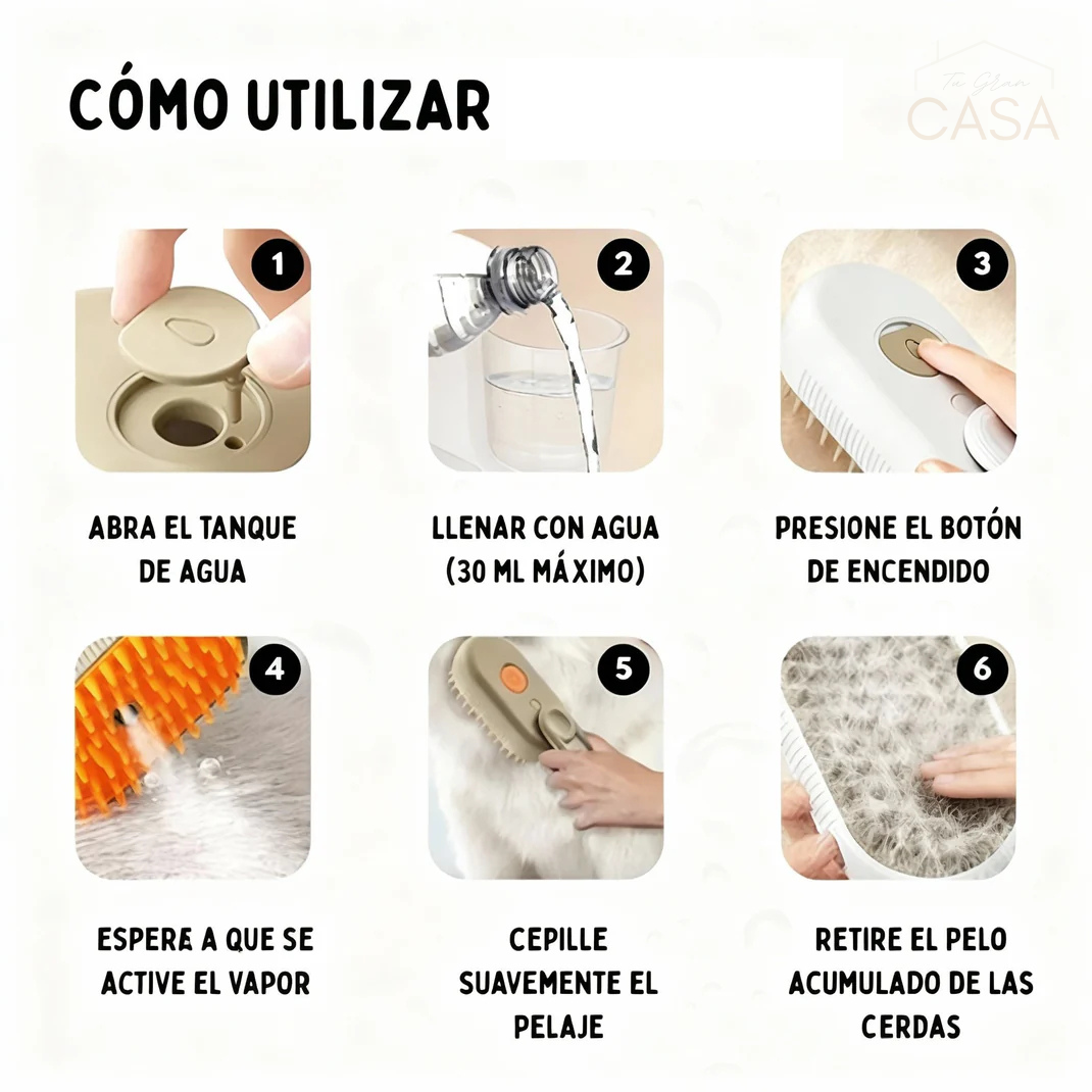 Cepillo a Vapor para Mascotas🐾